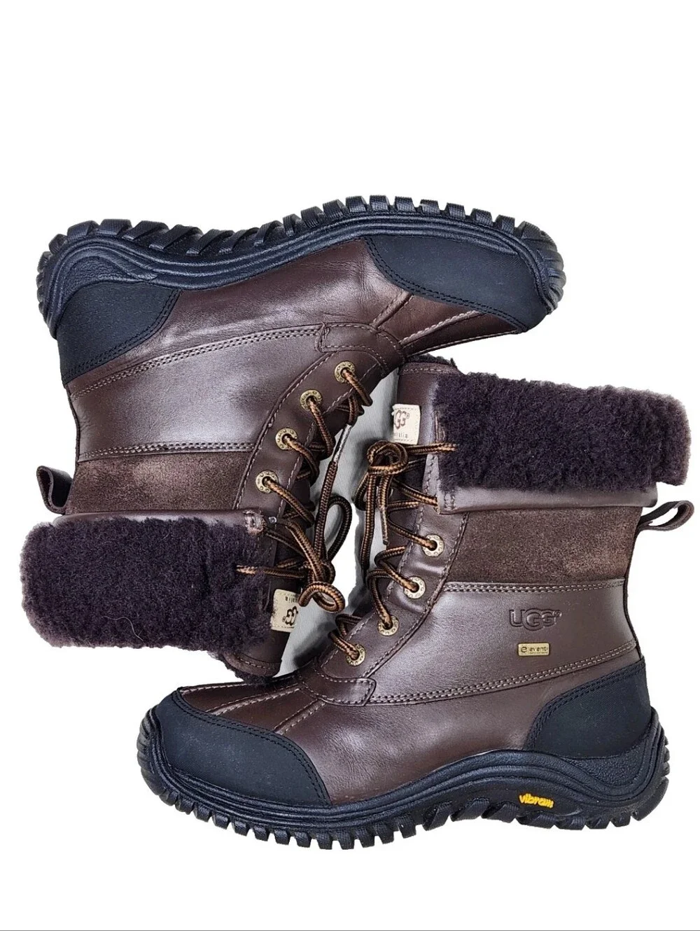 UGG Adirondack II Waterproof Winter Boots Sz 7 Event Brown Leather Suede 5446